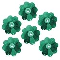 Swarovski Crystal #3700 6mm Flower Margarita Beads "Emerald" (12)