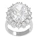 Tressa Silvertone Oval-cut Cubic Zirconia Ring (Sizes 5 - 9 available)