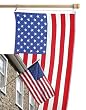 5' Foot 1-piece solid Wood Wooden Flag Pole Flagpole