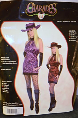 Charades Mac Daddy Diva Costume NIP Hot Red Medium