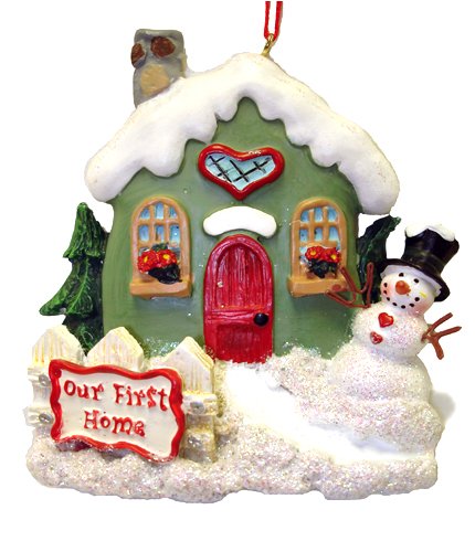 "Our First Home" Holiday Cottage Housewarming Gift Christmas Ornament #W3198