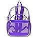 Clear Transparent School Book bag / Kids Backpack w/ Purple Color Trim