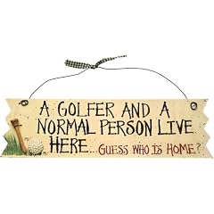 T�rschild aus Holz A GOLFER AND A NORMAL PERSON...