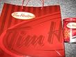 Tim Hortons Red Tote Bag with Logo and Tim Hortons Coffee From Canada Gift Bag
