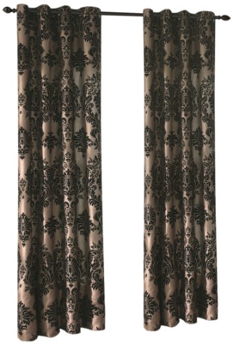 Stylish Window Regal Bronze Grommeted Window Curtain, 52 by 120-Inch, Brown