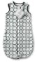 SwaddleDesigns zzZipMe Sack - Pastel Blue with Brown Mod Circles, 3-6 Months