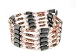 Magnetic Wrap Necklace/Bracelet - Pink Cloisonne Beads 36 Inch in Length