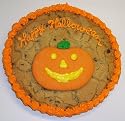 Scott's Cakes 1 lb. Chocolate Chip Cookie Cake with Pumpkin Cookie Orange Trim
