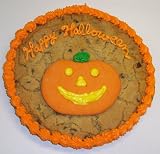 Scott's Cakes 1 lb. Chocolate Chip Cookie Cake with Pumpkin Cookie Orange Trim