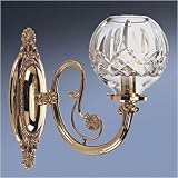 WATERFORD CRYSTAL LISMORE SCONCE SINGLE ARM BRASS