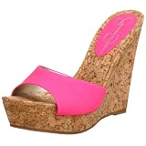 Jessica Simpson Women's Mandie Platform Wedge,Neon Pink,10 M
