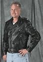 Men's Tall Sidelace Leather Motorcycle Jacket (Size 6X)