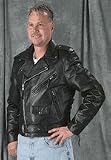 Men's Sidelace Leather Motorcycle Jacket