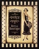 Paris Dress Boutique, Vintage Store Ads Art Poster Print by Kimberly Poloson, 11x14