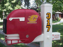 Central Michigan Chippewas Helmet Style Mailbox