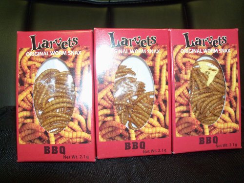 Larvets - BBQ Flavored Worm Snacks (3 Pack)