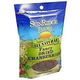 Sunridge Farms Dried Unsulphured Cranberries, 5-Ounce Bags (Pack of 12)