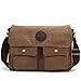 Eshow Men's Retro Canvas Crossbody Messenger Bag, Brown