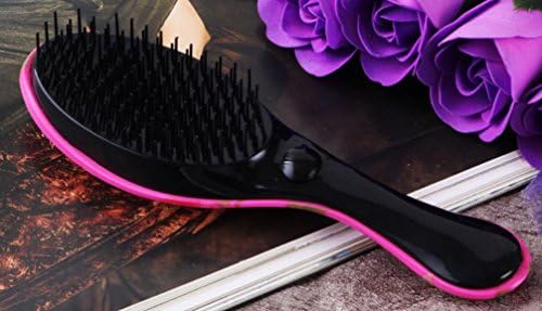 Jstores® Portable Electric Head Body Hair Scalp Stress Relax Vibrating Massager Health Comb Brush - Pink - peony