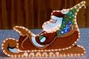 Santa on his Sleigh Christmas Lights Motif
