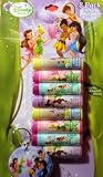 Disney Fairies Flavored Lip Balm Set - 8 Pack Includes Keychain