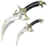 Draco Twin Fantasy Dagger Set Brass