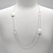 Made in Italy Wonderful Necklace With Simulated gems 14K/925 Gold plated Silver. Total item weight 18.1g Length 31in