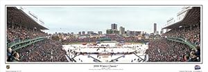 NHL 2009 Winter Classic at Wrigley Field Chicago vs Detroit - 13.5x39 Panoramic Poster with Black Metal Frame #4018