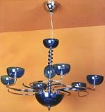 Contemporary Lamps, Virgo Six Light Blue Crystal Chandelier by Eurofase--Excellent customer service--see our feedback.