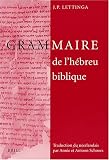 Grammaire de l hébreu biblique