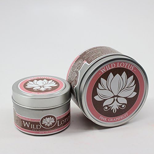 Wild Lotus Naturals Soy Candle Pink Grapefruit 8 Ounce Tin