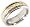 18K. Two-Tone Gold Greek Key Design Comfort Fit Wedding Band Ring