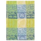 100% Cotton Fruits Jacquard Check Dishtowel Yellow 18 X 28 Set 6 by Traders and Company