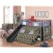 Coaster Kid's GI Child Bunk Bed with Slide and Tent, Twin Size