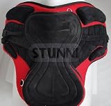 Synthetic Saddle Red Black with Flex Tree + Girth