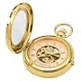 Charles Hubert 3848 Gold-Plated Mechanical Picture Frame Pocket Watch
