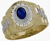 Men's Two-Tone 10 Karat Gold Chain Ring