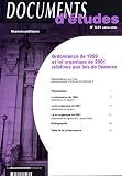 Ordonnance de 1959 et loi organique de 2001 relatives aux lois de finances