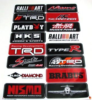 Small Size Racing Parts Bumper Stickers Sheet #01