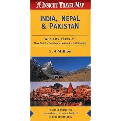 India, Pakistan and Nepal Insight Travel Map