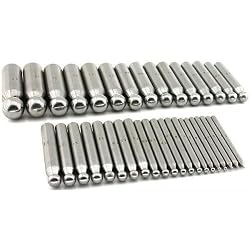 36 Dapping Punches Jewelers Doming Punch Block Tool Set