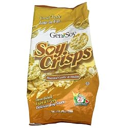 Genisoy Soy Crisps, Roasted Garlic & Onion, 3.5-Ounce Bags (Pack of 12)