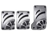 Produkt-Bild: Eufab 17276 Pedal-Set, 3-teilig,  Alu, silber Felgen Design, mit T&uuml;v Gutachten