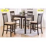 New 5-pcs Pack Dinette Set Counter Height Table/Chair