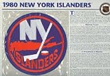 NHL 1980 New York Islanders Official Patch on Team History Card