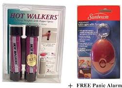 Jogging, Walking and Running Hot Walkers Exercise Weights with Self Defense Spray and Free Bonus Panic Alarm