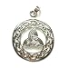 Sterling Sliver Celtic Knot Bordered Pendant with Sterling Silver Chain