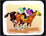 Mouse Pad with jockeys, racing, horse