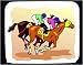 Mouse Pad with jockeys, racing, horse