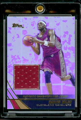 2004-05 Topps Darius Miles Game Worn Jersey Cleveland Cavaliers Basketball Card - Mint Condition - Shipped In Protective Display Case!